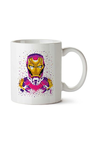 ART HEDİYE Iron Man Color Flecks Two Sided Printed Mug