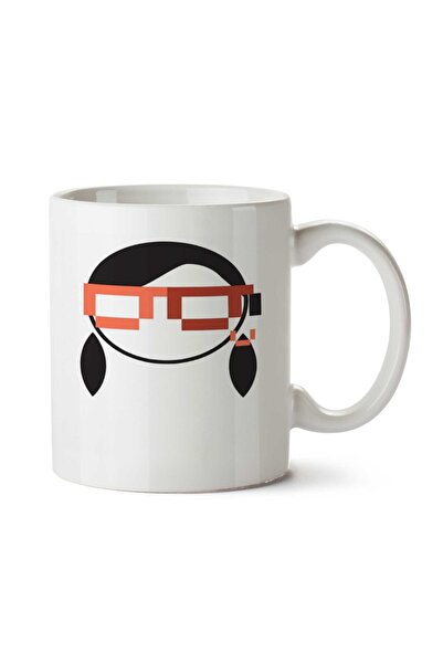 ART HEDİYE GEEK GIRL Glasses Two Side Printed Mug Cup