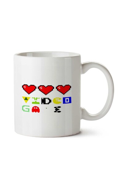 ART HEDİYE كوب مطبوع على الجانبين من I Love Games 1