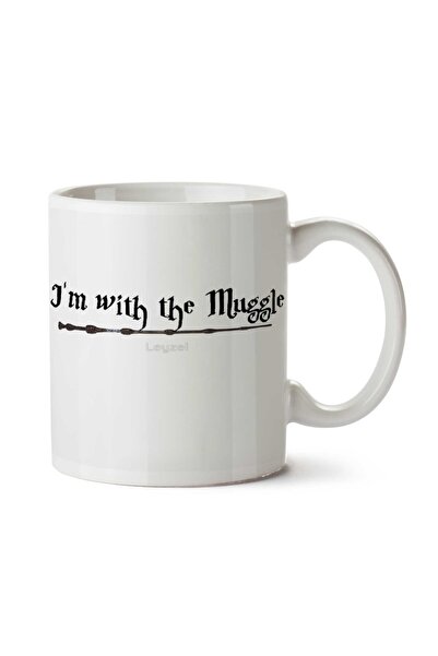 ART HEDİYE كوب مطبوع عليه عبارة "I'm With the Muggle" على الوجهين