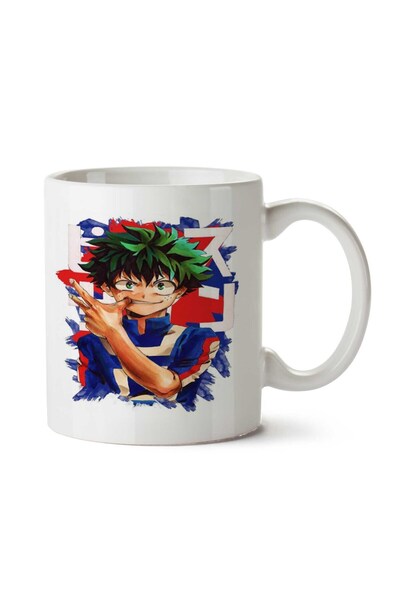 ART HEDİYE كوب Izuku Midoriya Boku no Hero مطبوع على الجانبين