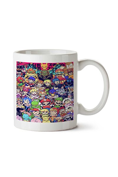 ART HEDİYE كوب مطبوع على الجانبين من Games Aracde