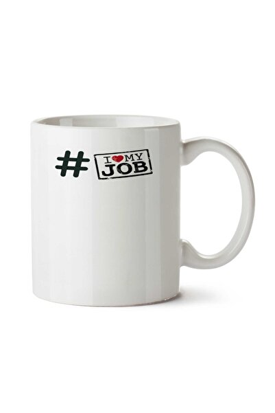 ART HEDİYE كوب مطبوع عليه وجهين من I Love My Job