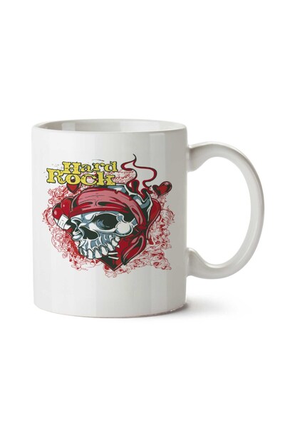 ART HEDİYE كوب هارد روك جمجمة مطبوع على الجانبين