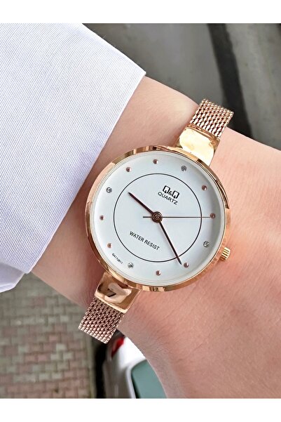 Q&Q QM82J26EK Women's Wristwatch Straw Thin Cord