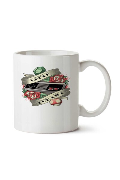 ART HEDİYE كوب مطبوع على الجانبين من GAME FOR LIFE