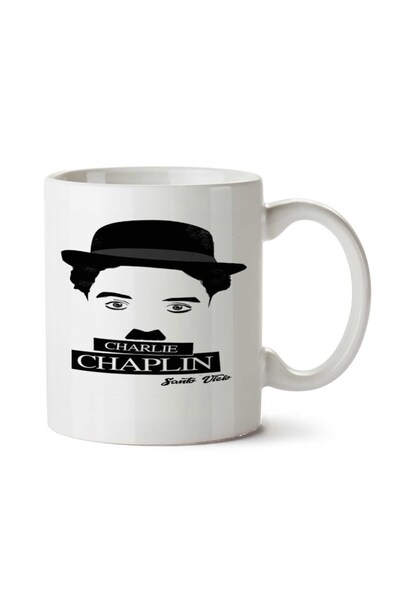 ART HEDİYE كوب تشارلي شابلن (2) مطبوع على الجانبين