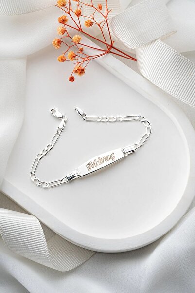 Takıfest 925 Ayar Gümüş İsimli Bebek Ve Çocuk Bileklik Künye