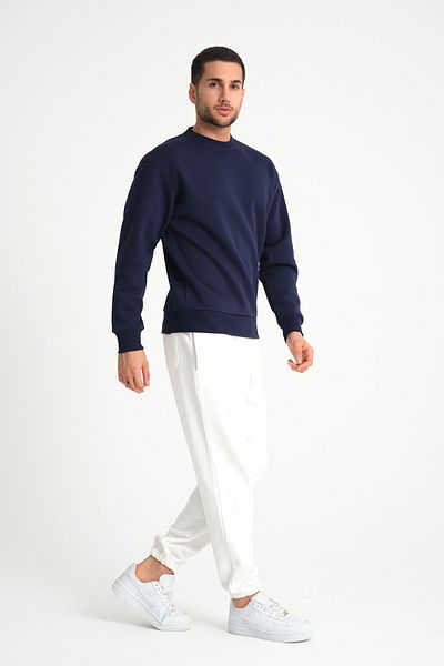 COOLHILL Ανδρικό φούτερ Navy Blue Crew Neck Basic Crest