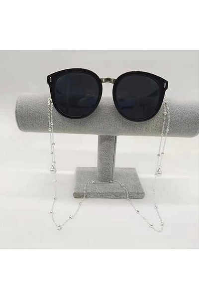 İPAR AKSESUAR Silver Ball Chain Glasses Accessory