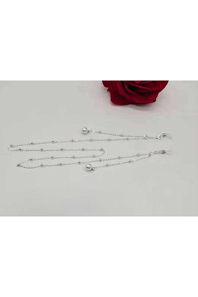 İPAR AKSESUAR Silver Ball Chain Glasses Accessory