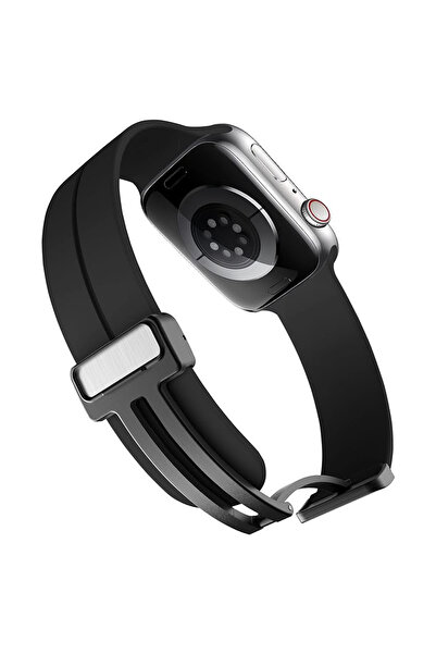 mimtec Apple Watch Uyumlu 42mm 44mm 45mm 49mm 1/2/3/4/5/6/se/7/8/9 Ultra 2 Kordon Mıknatıslı Kordon