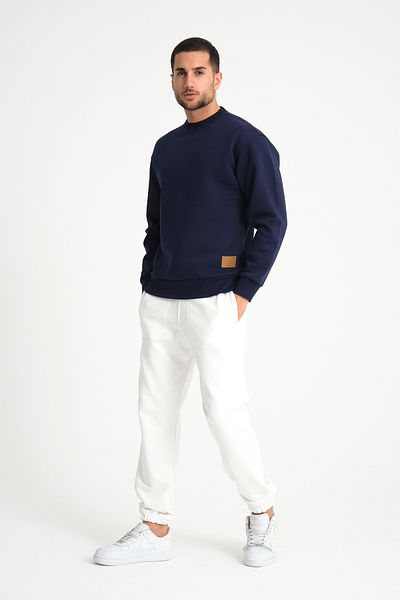COOLHILL Ανδρικό φούτερ Navy Blue Crew Neck Basic Crest