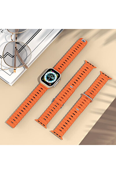 mimtec Apple Watch Uyumlu 38mm 40mm 41mm 1/2/3/4/5/6/se/7/8/9 Kordon Ocean Loop Kordon