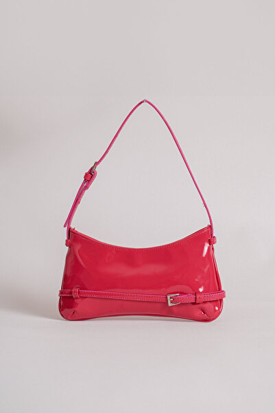 Çantacımstore Geantă Jacqs Baguette din piele lacuită pentru femei, roz