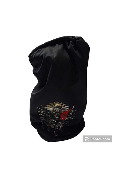 Betülce Unisex Multi-Purpose Winter Fleece Neck Collar Beret Ottoman Emblem Neck Collar