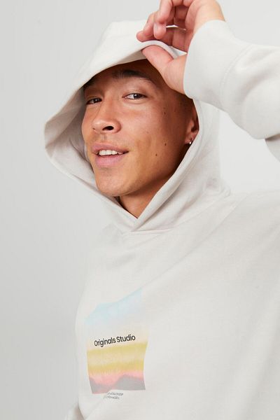 Jack & Jones Ανδρικό φούτερ με κουκούλα JORVESTERBRO AQUA 12254308
