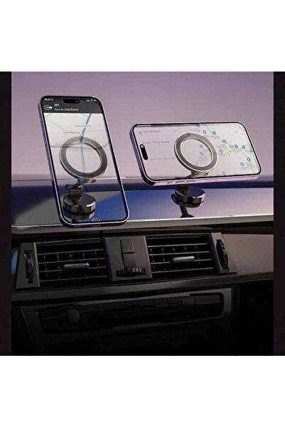Asfal 360° Dönen Katlanabilir Güçlü Mıknatıslı Tutacak Araç İçi Telefon Tutuc...