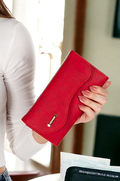 Newish Women's Vegan Leather Wallet Card Holder with Paper and Coin Compartment