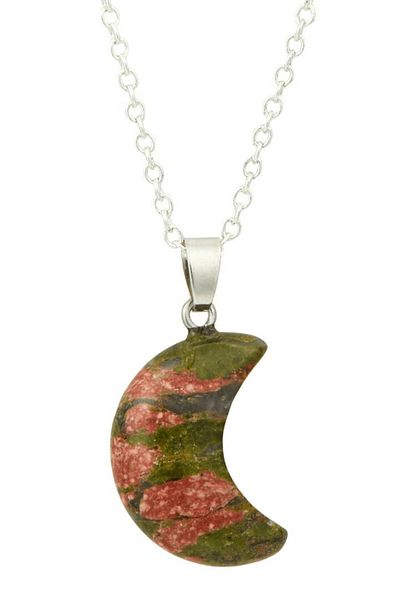 Tesbih Atölyesi Certified Unakit Natural Stone Moon Model Necklace