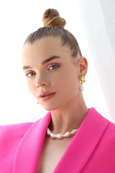 Ecru Atelier Lola Altın Kaplama Kadın Inci Küpe