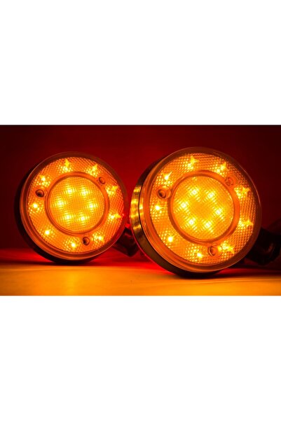 AHMET OTOMOTİV (2 ADET) AYNA ALTI KÜPE LAMBA 30LEDLİ 12V-24V SARI-KIRMIZI