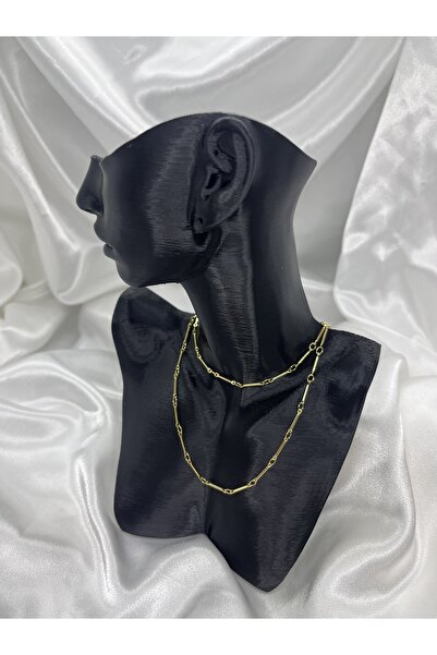 Yıldız Accessory Şerit Düz Zincir Kolye (Altın Renk)