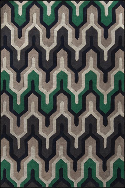 Rugs Modern Halı Covor decorativ modern și creativ, cu tematică verde-gri și ...