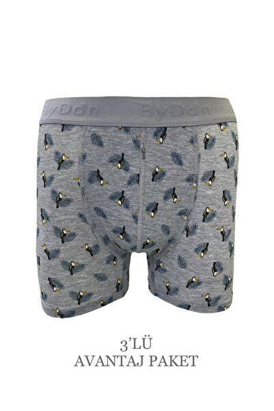 ByDon BOXER BĂRBAȚI CU MODEL LYCRAL PACHET DE 3 PACHET AVANTAJ