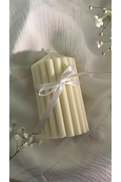 Steel candle Sütun Mum Tekli