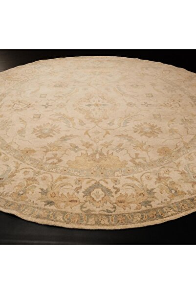 Halıcızade Uşak Desenli El Dokuma Halı-sultanabad Yuvarlak