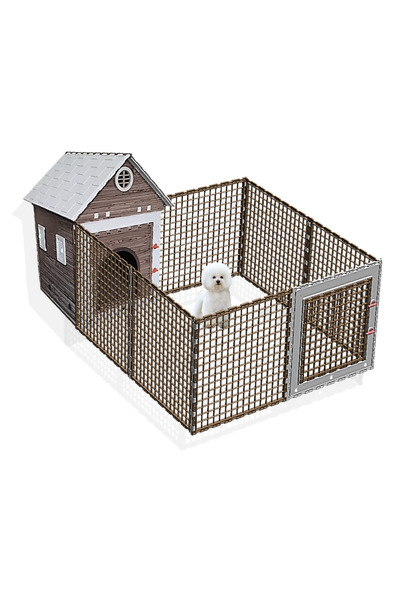 Leganest Yp40_ap_bhc8 Ahşap Pls Kedi, Tavşani Köpek Evi Kafesi 42 X 42 X 65cm Ve Bahçesi