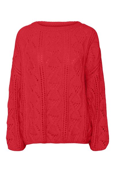 Vero Moda Strickpullover Rundhals Voluminöser Armschnitt Pullover