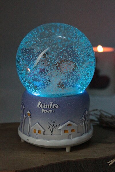 moryconcept Sevgiliye Hediye Kar Küresi Otomatik Motorlu Püskürtmeli Müzikli ...