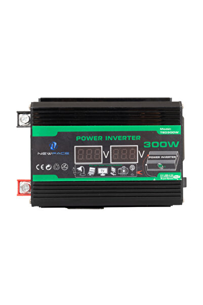 Powermaster NEWFACE TED300W DİJİTAL EKRAN 12 VOLT 300 WATT MODIFIED SINUS POW...