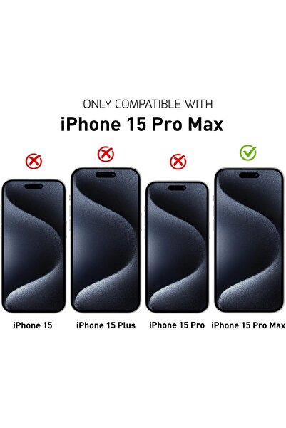 HyperAge Iphone 15 Pro Max Gold Kılıf Kamera Koruma Camlı Magsafe Kablosuz Şarj Renkli Kenarlı Kapak