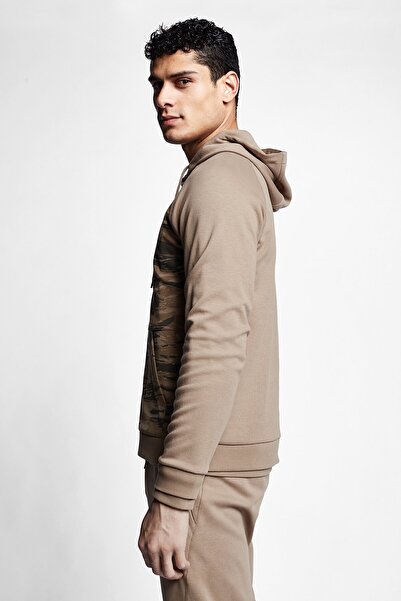 Lescon Taş Erkek Fermuarlı Kapüşonlu Sweatshirt 21n-1133