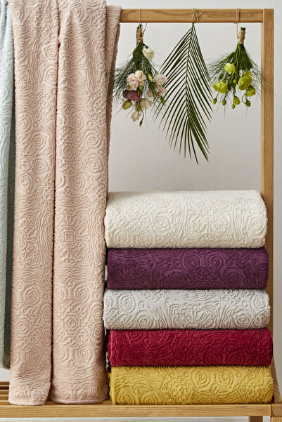 Karaca Home Scala Pudra Tek Kişilik Embosy Battaniye