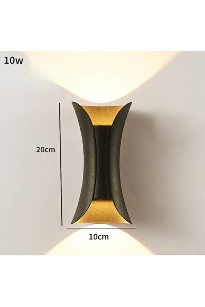 fullreyon 3000K Gün Işığı Ledli, 10 Watt Modern Tasarım Aplik, Bahçe, Balkon, Teras, Salon Apliği, Led Aplik