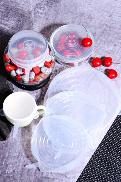 QesQin 6-Piece Silicone Stretch Lids Protecting Freshness Practical Non-Porta...