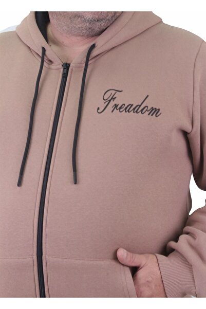 MocGrande Φούτερ με φερμουάρ μεγάλου μεγέθους Freadom 23219 S.ΚΑΦΕ