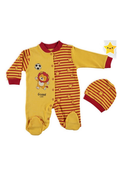 Bilge Trend مجموعة قبعة صغيرة من بذلة Fan Girl Boy Baby Lion King Snap