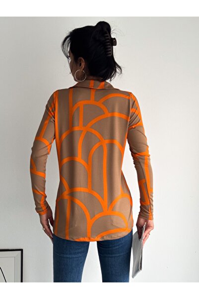 BE CHİC ДАМСКА СВОБОДА БЛУЗА С ДЪЛЪГ РЪКАВ С ДЕКОТИ С V-ОБРАЗНО ДЕКО AYD003