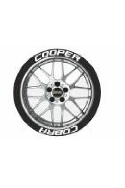 Cooper Set de autocolante Cobra Original de calitate de primă clasă, fără decolorare, pentru vehicule - dimensiune mare de 31 mm, inscripție pe anvelope
