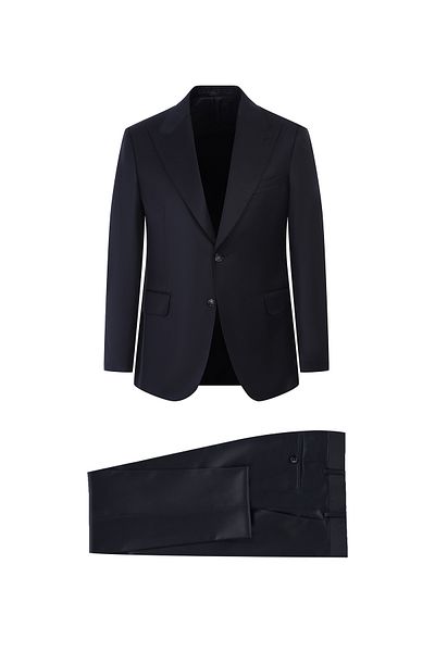 Abdullah Kiğılı Pointed Collar Slim Fit Wool Suit