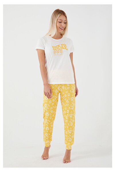 Pierre Cardin Pamuklu Kısa Kollu Kadın Pijama Takımı V11