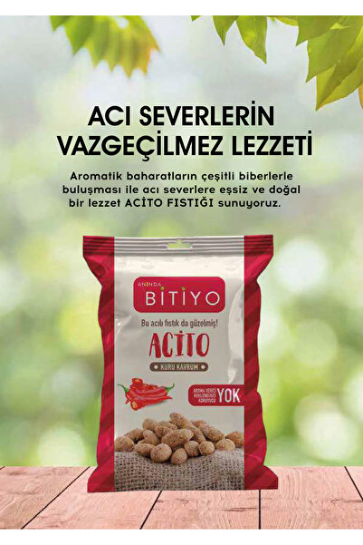 Acito Fıstık %100 Doğal Kuru Kavrum Fıstık 75 Gram Aroma Verici Renklendirici Koruyucu İçermez