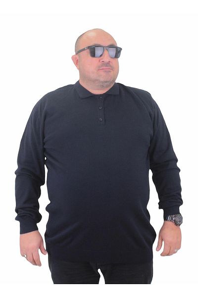Starbattal Ανδρική Μεγάλη Πολό Ραφή Πλεκτή Μπλούζα 23700 ΜΠΛΕ