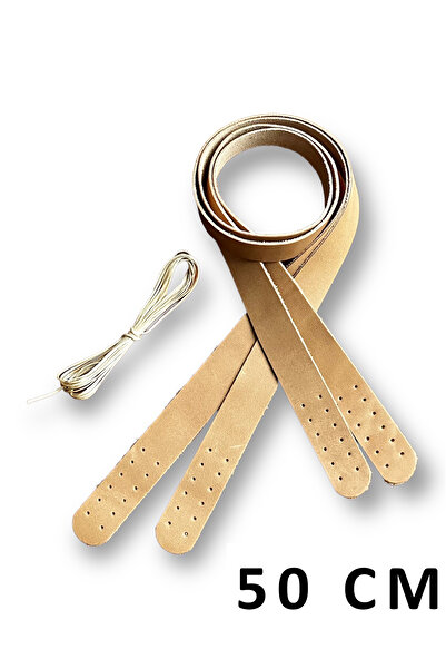 alfa tasarım atölyesi Hakiki Deri Dikilebilir Çanta Sapı (çift/50 Cm)