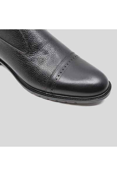 Fosco Genuine Leather Black Winter Men's Boots 2510 46 551